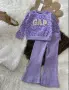 Детски комплект за момичета Gap - зелен и лилав, снимка 2