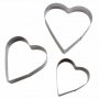 2359 Комплект метални форми за сладки сърца резци за тесто сърце, 3 броя, снимка 3
