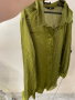 Копринена риза в прекрасен зелен цвят zara