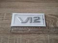 сребриста емблема Mercedes V12 стар фонт, снимка 2