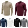 Едноцветен мъжки пуловер с дълъг ръкав, 8цвята , снимка 1
