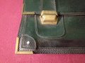 Стара кожена българска чанта, снимка 3