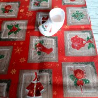 Покривка за маса -тишлайфер -Коледа и калъфки за декоративни възглавнички, снимка 4 - Покривки за маси - 38605441