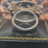Сребърен пръстен на цветя Sezgin 925 , снимка 6 - Пръстени - 41742317
