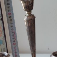 Сребърни свещници 1060 грама,цената е за трите./Сребро 925-Англия/, снимка 10 - Колекции - 41959076