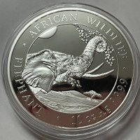 Сребро 10 oz Сомалийски Слон 2023, снимка 3 - Нумизматика и бонистика - 41525309