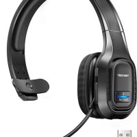 TECKNET  Bluetooth слушалка с шумопотискане на микрофон офис Call center, снимка 1 - Bluetooth слушалки - 40603059