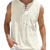 Мъжка модна лятна риза без ръкави, 10цвята - 023, снимка 7 - Ризи - 41690882