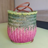 Плажна кошница - ръчно изработена от Мадагаскар, снимка 2 - Чанти - 41436839