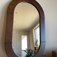 Старо дървено огледало - 100/60см, снимка 5 - Антикварни и старинни предмети - 35871611