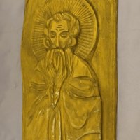 ръчна дърворезба на светец, снимка 4 - Антикварни и старинни предмети - 42263893