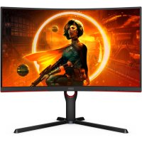 НОВ МОНИТОР AOC 27", VA, Извит, Full HD, 165Hz, 1ms, DisplayPort FreeSync Premium, Черен/Червен, C2 , снимка 4 - Монитори - 44217389