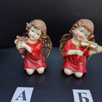 Ангели с червена одежда, изработени  от висококачествен полирезин -модел А и Б , снимка 1 - Статуетки - 42690019