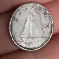 10 цента 1965 г сребро Канада

, снимка 3 - Нумизматика и бонистика - 41750864