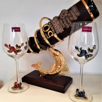 Подарък за 70 г. юбилей - Златна риба с юбилейна бутилка 70 г., снимка 4 - Подаръци за юбилей - 34358413