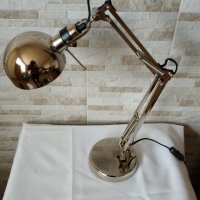Никелирана настолна лампа за бюро, снимка 2 - Антикварни и старинни предмети - 34443241