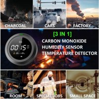 Нов Преносим детектор за въглероден окис CO аларма и измервател Безопасност , снимка 5 - Други стоки за дома - 41876512