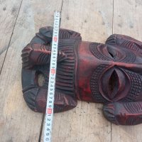 Дървена африканска маска, снимка 3 - Статуетки - 39649918