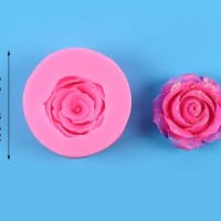 3D Едра роза на пъпка с притворени листа силиконов молд форма фондан гипс сапун свещ декор, снимка 3 - Форми - 42069387