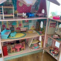 Детска дървена къща с обзавеждане, снимка 2 - Играчки за стая - 42399241
