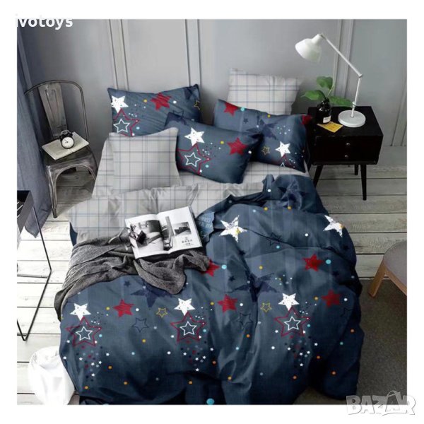 Двулицев спален комплект (размер за приста), 4 части - Модел WS15360, снимка 1