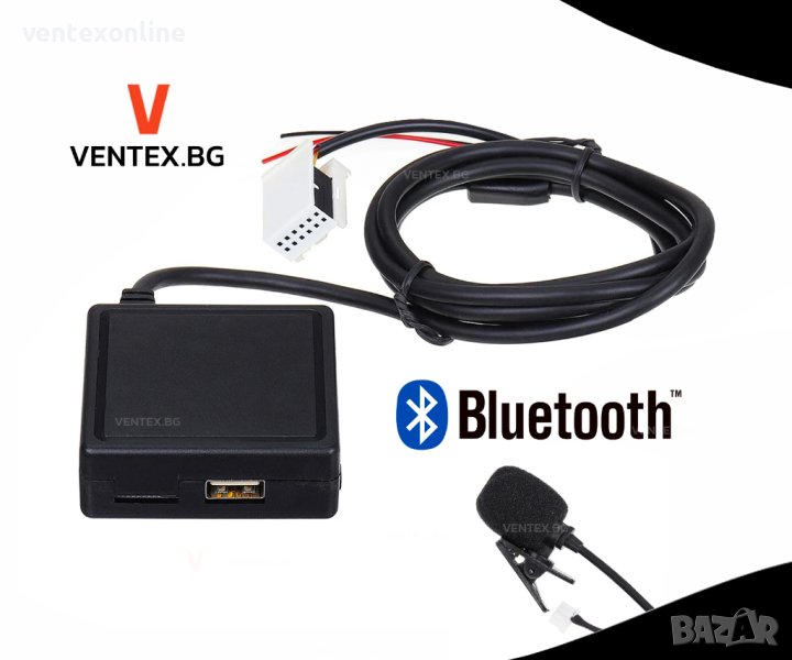 Bluetooth модул AUX, USB за BMW E60, E64, E83, E90 блутут БМВ микрофон, снимка 1
