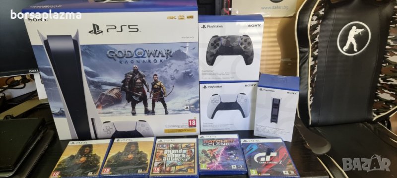 PlayStation 5 God of War Ragnarok Bundle НОВИ в комплект с игри, снимка 1