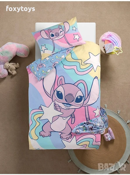 Детско спално бельо Disney Lilo & Stitch Angel, спален комплект, снимка 1