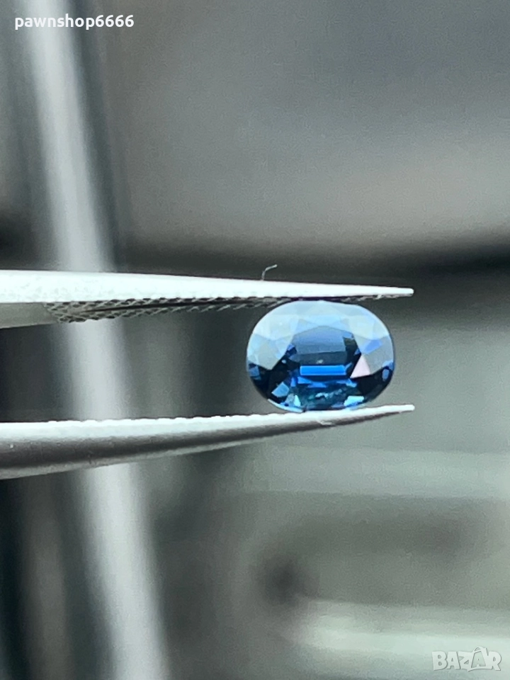 Естествен синьо-зелен сапфир – 0.85 ct  Овал  Отличен търговски клас, снимка 1