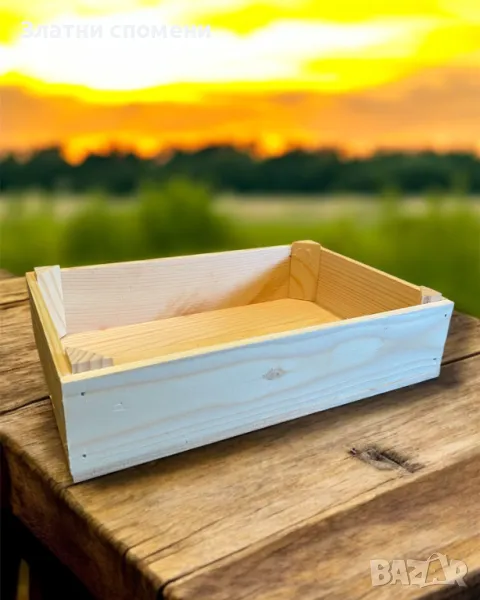 Ръчно изработена дървена касетка/щайга, снимка 1