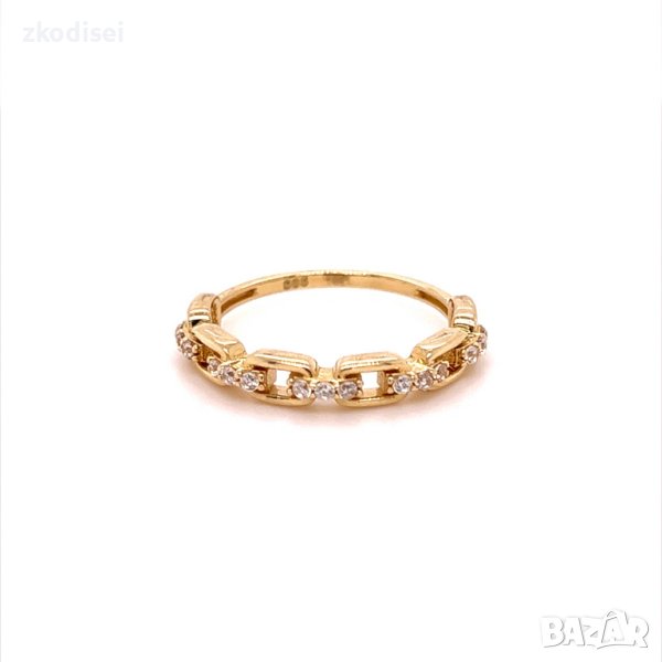 Златен дамски пръстен 2,40гр. размер:57 14кр. проба:585 модел:20116-6, снимка 1