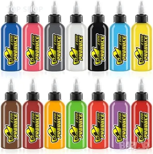 Нов Професионален комплект DLD мастила за татуировки 14 бутилки, 30ml, снимка 1