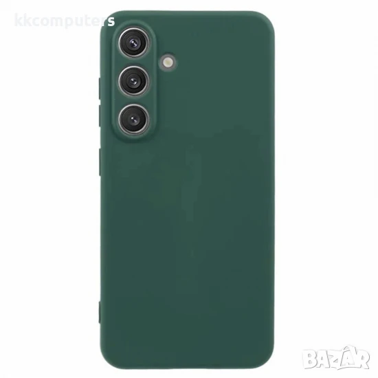 Силиконов кейс iPaky матиран, За Samsung Galaxy A56, Тъмнозелен, снимка 1