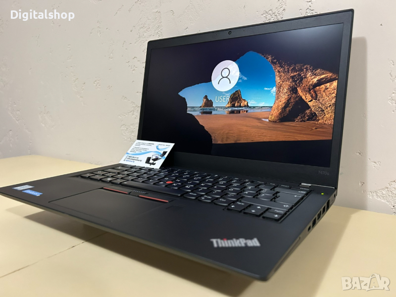 Лаптоп Lenovo ThinkPad T470s Touch i5-7300U/16G/510SSD/14FHD/12м.г/к А, снимка 1