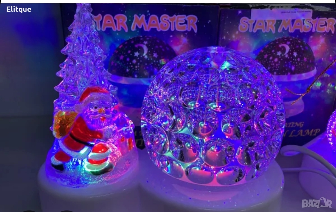 Коледна LED лампа с декоративни орнаменти, снимка 1