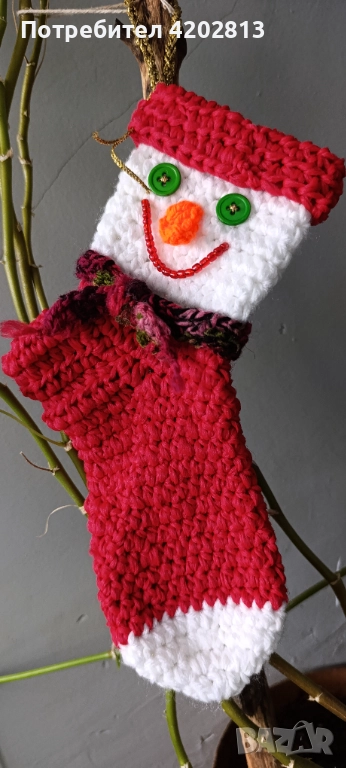 Ръчно изработени Коледни чорапи , снимка 1