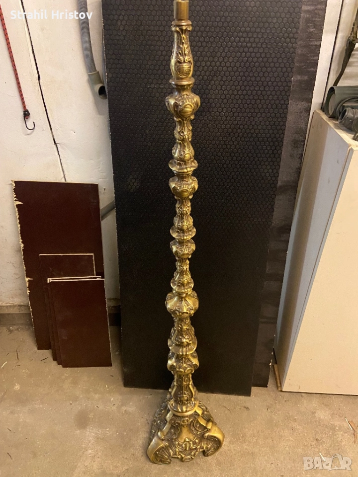 Стара стоика за месингова лампа, снимка 1