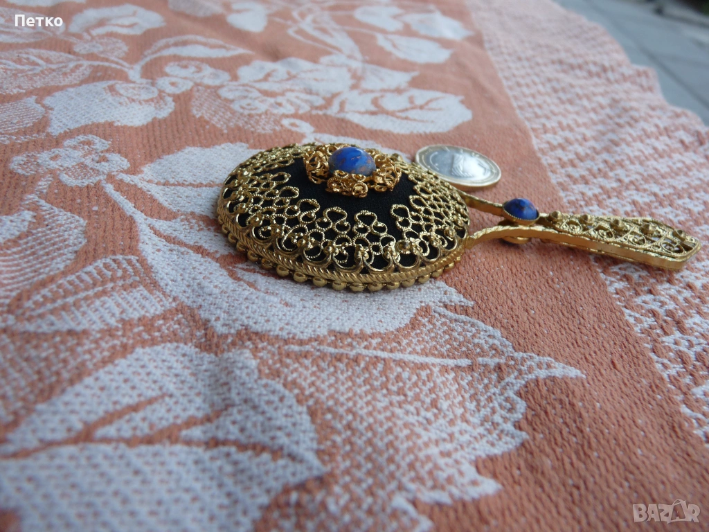 Автентично бронзово огледало  отлично, снимка 1