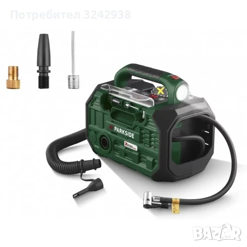 продавам чисто нов преносим акулуматорен компресор Parkside неразапокован, снимка 1