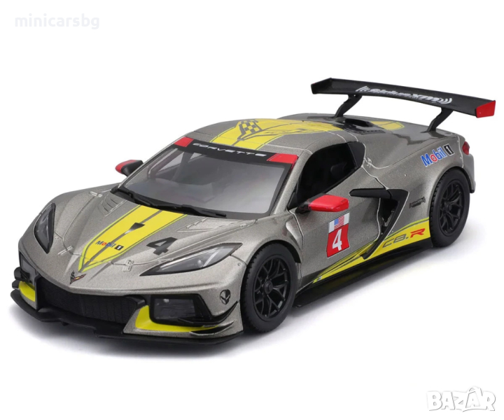 1:24 Метални колички: Chevrolet Corvette C8 R - Bburago, снимка 1