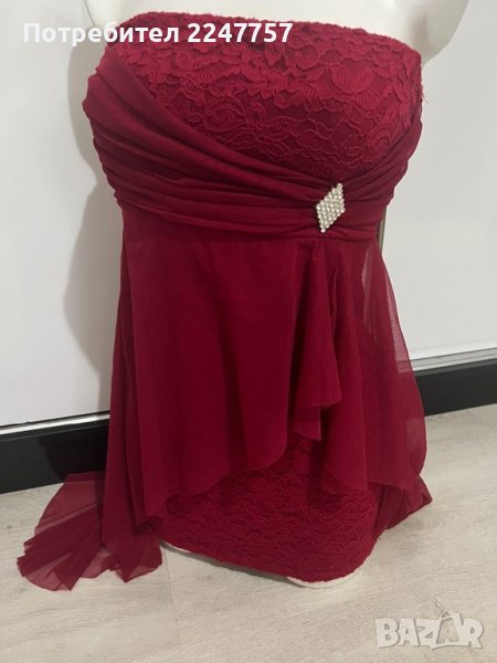 Червена къса рокля размер S, снимка 1