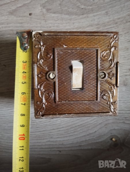 ретро метална капачка за ключ за осветление, снимка 1