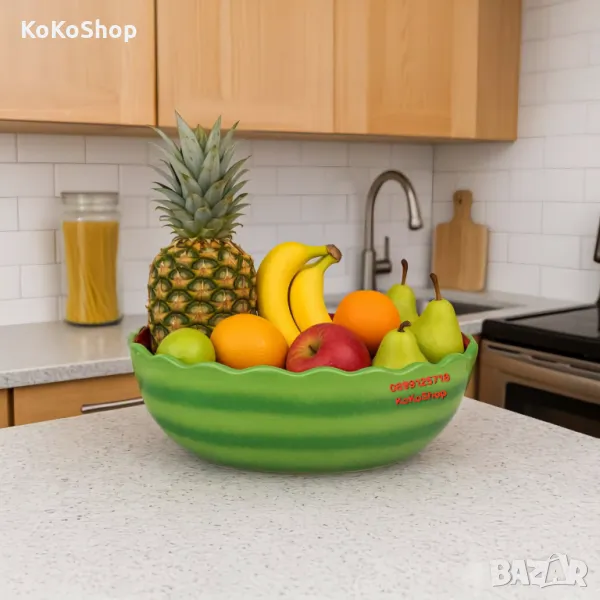 Фруктиера "Диня"-30x21x11 см./фруктиера/керамична фруктиера, снимка 1