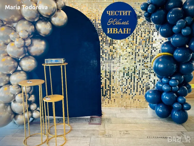 Арка за балони под наем- украса за кръщене, абитуриентски бал, юбилей, сватба, снимка 1