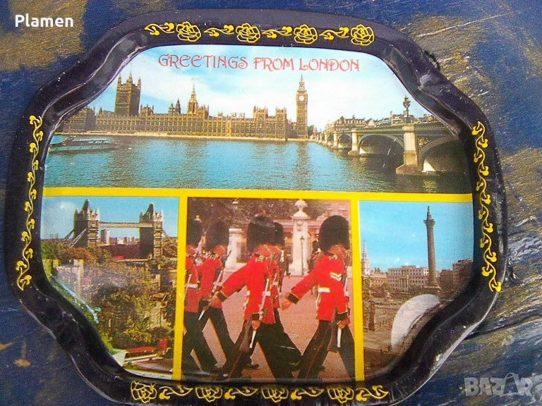 Метален поднос сувенир от Лондон, снимка 1