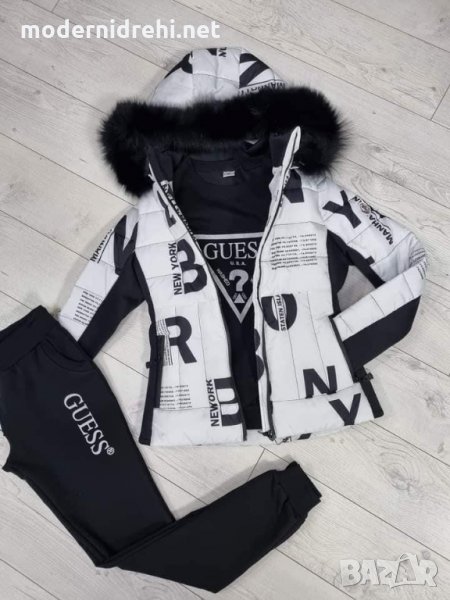 Дамско яке с лисица Moncler и спортен екип Guess код 147, снимка 1