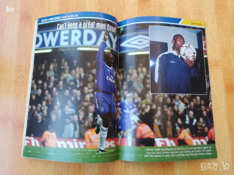 Chelsea FC-вестници клубни 2003,2004г,6 броя+2бр програми на Челси , снимка 1