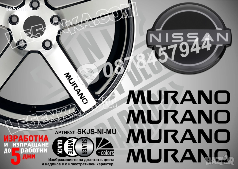 Nissan Murano надписи за спици, снимка 1