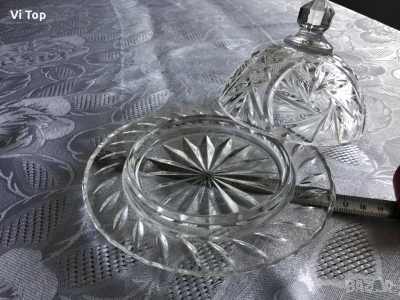 Кристални купи ,гарафа,чинийки, снимка 1