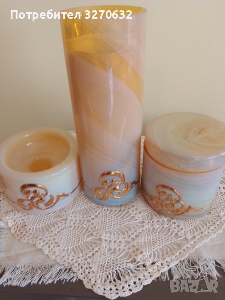 Комплект цветно стъкло от три части, снимка 1